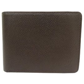 LOUIS VUITTON WALLET TAIGA BROWN LEATHER WALLET Brown