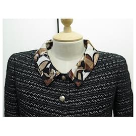 Chanel-CHANEL P JACKET25560W03501 CC M LOGO BUTTONS 38 IN TWEED DESIGN COCO JACKET-Black