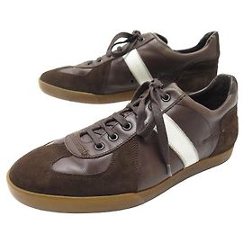 Christian Dior DIOR HERRENSCHUHE SNEAKERS B01 41 braune Lederschuhe Braun