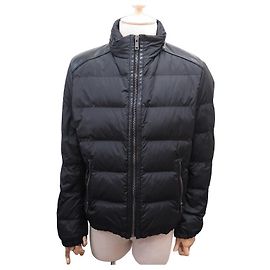 PRADA COAT DOWN JACKET WITH SGH LEATHER INSERTS983 l 52 JACKET JACKET Black