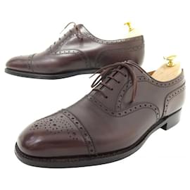 JM Weston-JM WESTON SHOES 310 RICHELIEU BOUT FLORAL 7.5E 41.5 l 42 LEATHER SHOES-Brown