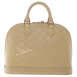 Louis Vuitton-LOUIS VUITTON Monogram Vernis Alma PM Hand Bag 2way Beige M90170 LV Auth 49459-Beige