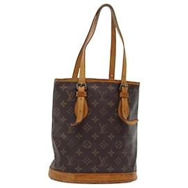 Louis Vuitton-LOUIS VUITTON Monogram Bucket PM Shoulder Bag Vintage M42238 LV Auth bs6909-Monogram
