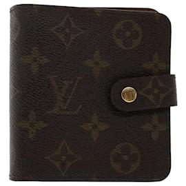 Louis Vuitton-LOUIS VUITTON Monogram Compact zip Wallet M61667 LV Auth 49377-Monogram