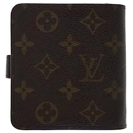 Louis Vuitton-LOUIS VUITTON Monogram Compact Zip Wallet M61667 LV Auth 49377-Monogramm