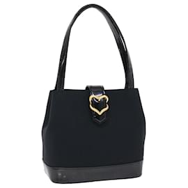 Saint Laurent-SAINT LAURENT Shoulder Bag Nylon Black Auth bs7138-Black