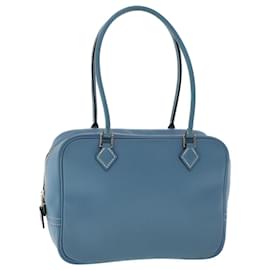Hermès-HERMES Purum 20 Hand Bag Leather Light Blue Auth 49423a-Light blue