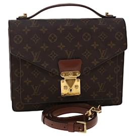 Louis Vuitton-LOUIS VUITTON Monogram Monceau Hand Bag 2way M51185 LV Auth 49713-Monogram