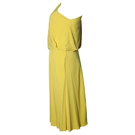 Autre Marque-LANVIN, robe drapée asymétrique jaune-Jaune