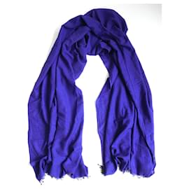 Autre Marque-Bufanda tipo chal de seda y pashmina de archivo Dosa-Azul,Púrpura