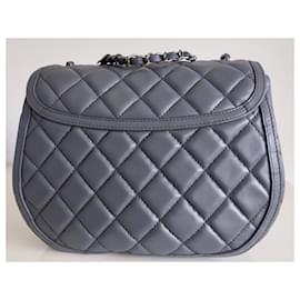 Chanel-Chanel Classic gray leather bag-Grey