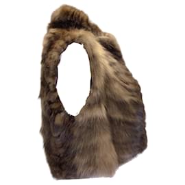 Autre Marque-Edwards-Lowell of Beverly Hills Brown Cropped Sable Fur Vest-Brown
