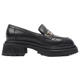Mocassini Chanel in pelle nera EU 38 / UK 5 Nero