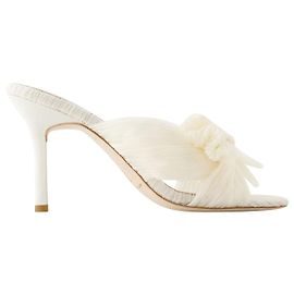 Sandálias Claudia - Loeffler Randall - Couro Sintético - Pérola Branco