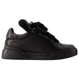 Dolce & Gabbana Baskets Portofino - Dolce&Gabbana - Cuir - Noir Noir