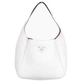 Prada-white 2020 leather logo detail mini tote-White