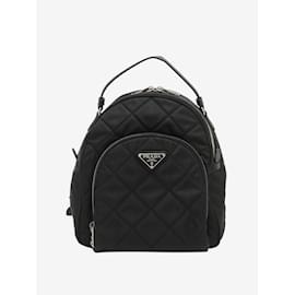 Prada-Black Tessuto nylon Impuntu backpack-Black