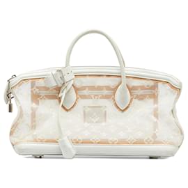 Louis Vuitton-Louis Vuitton White Monogram Transparence Lockit East-West-White