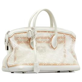 Louis Vuitton-Louis Vuitton White Monogram Transparence Lockit East-West-White