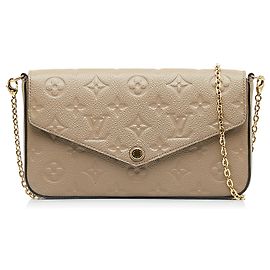 Pochette Felicie con monogramma marrone Louis Vuitton Marrone Cachi
