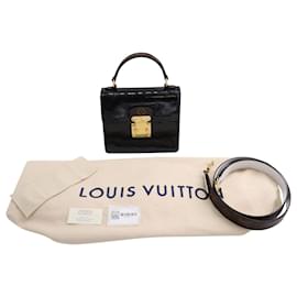Louis Vuitton-Bolsa Louis Vuitton Spring Street com/ Pulseira em couro envernizado 'Vernis' preto-Preto