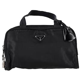 Prada-Prada Vintage Boston Bag in Black Nylon-Black