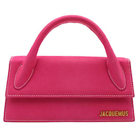 Jacquemus-Bolso de mano largo Jacquemus Le Chiquito en piel rosa-Rosa