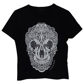 T-shirt Alexander McQueen con stampa teschio in cotone Nero Nero