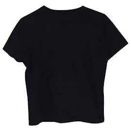 Alexander Mcqueen-Alexander McQueen T-Shirt mit Totenkopf-Print aus schwarzer Baumwolle-Schwarz