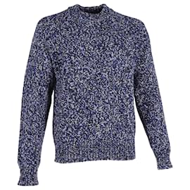 Autre Marque-Mr. P Knitted Sweater in Blue Merino Wool-Blue