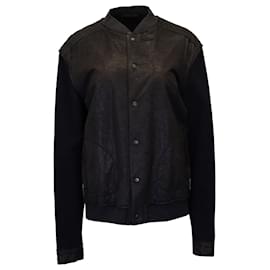 Lanvin-Lanvin Bomber Jacket in Goat Leather-Black