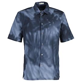 Balenciaga-Balenciaga Leaf Shadow Shirt in Blue Cotton-Blue