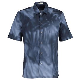 Camicia Balenciaga Leaf Shadow in cotone Blu Blu