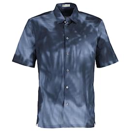 Balenciaga-Camisa Balenciaga Leaf Shadow en Algodón Azul-Azul