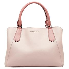 Michael Kors-Michael Kors Leather Kimberly Satchel Leather Handbag in Good condition-Pink