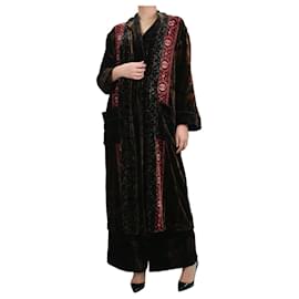 Autre Marque-Multicoloured velvet patterned robe - One Size-Multiple colors