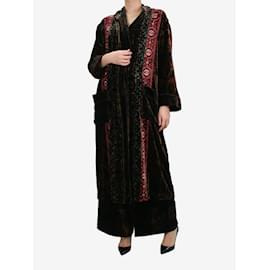 Autre Marque-Multicoloured velvet patterned robe - One Size-Multiple colors