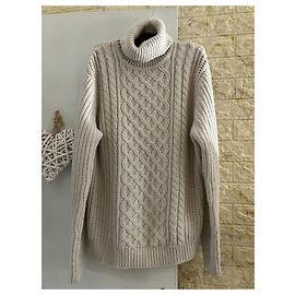 Autre Marque Suéter Gutteridge cor creme de lã e acrílico Outro Fora de branco