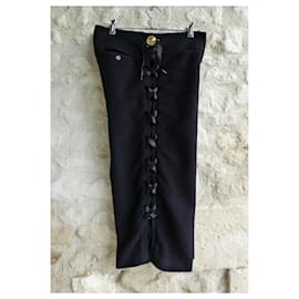 Yves Saint Laurent-Pants, leggings-Black