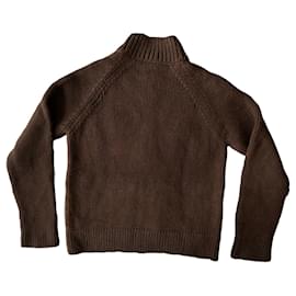 Louis Vuitton-Knitwear bomber jacket-Brown