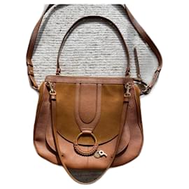 See by Chloé-Handbag with handstrap and shoulder strap-Caramel,Camel