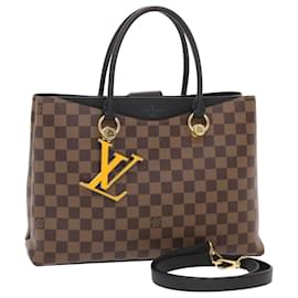 Louis Vuitton-LOUIS VUITTON Damier Ebene Riverside Hand Bag 2way N40050 LV Auth 49497a-Other