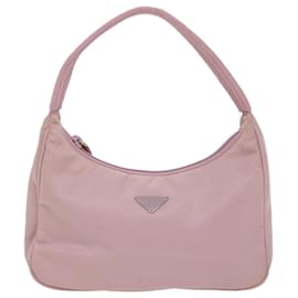 Prada-PRADA Pouch Nylon Pink Auth fm2607-Pink