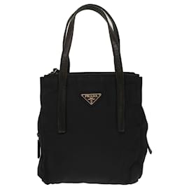 Prada-PRADA Hand Bag Nylon Black Auth bs7229-Black