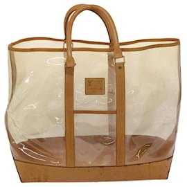 Louis Vuitton-Bolsa LOUIS VUITTON Isaac Mizrahi 100ª edição limitada Vinyl Clear M99027 auth 50143-Bege,Outro