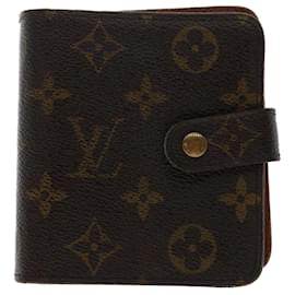 Louis Vuitton-LOUIS VUITTON Monogram Compact zip Wallet M61667 LV Auth 49879-Monogram