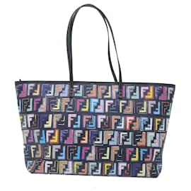 Fendi-FENDI Zucca Canvas Tote Bag Multicolor 8BH185 Auth yk8065-Multiple colors