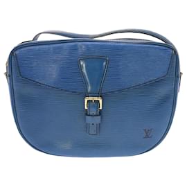 Louis Vuitton-LOUIS VUITTON Epi June Feuille Umhängetasche Blau M52155 LV Auth 50101-Blau