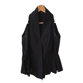 Autre Marque NON SIGNE / UNSIGNED Tops T.International M Cotton Black