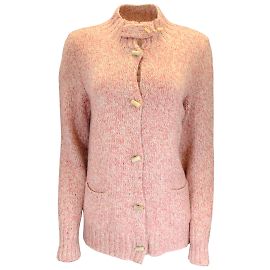 Agnona Rouge / Pull cardigan en maille multi-cachemire beige Rouge